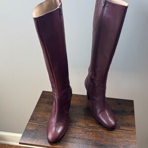 J. Crew Burgundy Heeled Boots